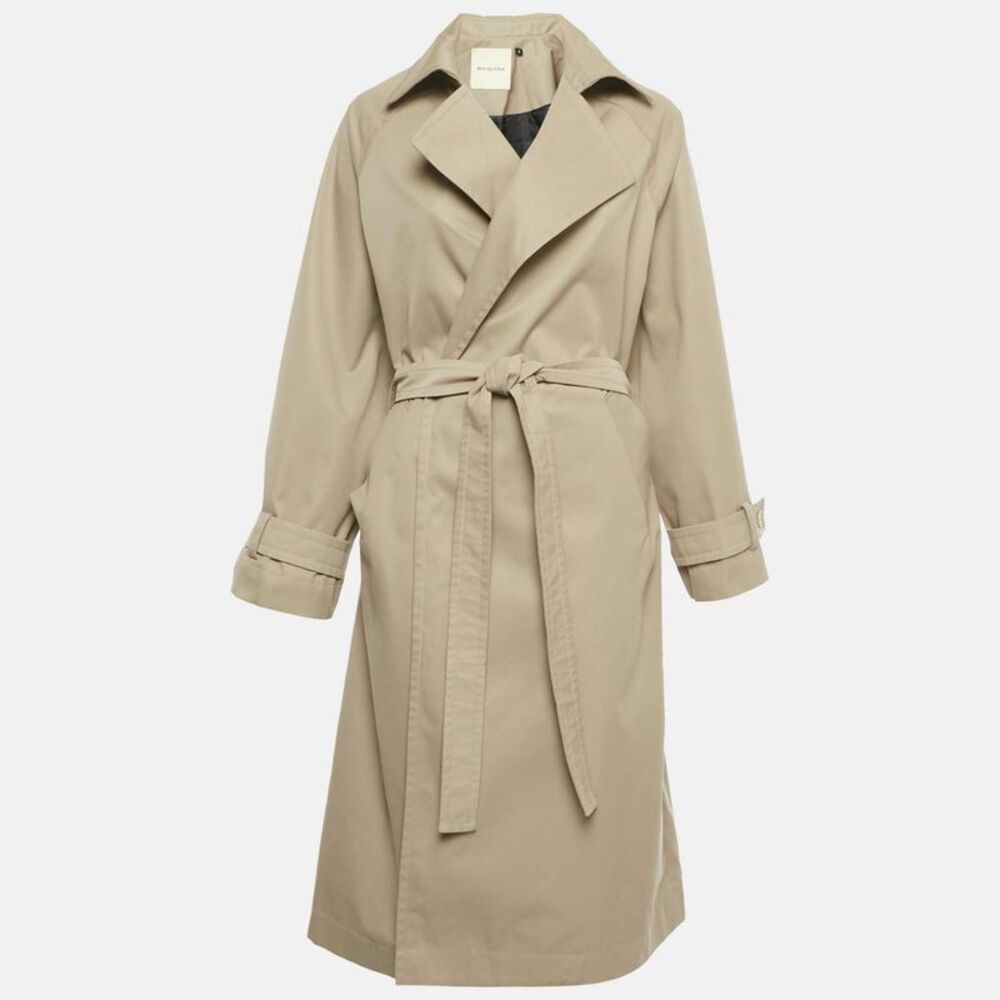 Bouguessa Beige Cotton Belted Kai Trench Coat S